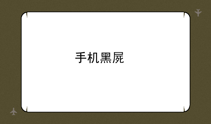 手机黑屏打不开