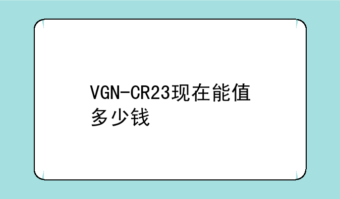 VGN-CR23现在能值多少钱