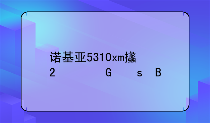 诺基亚5310xm支持4g网络吗