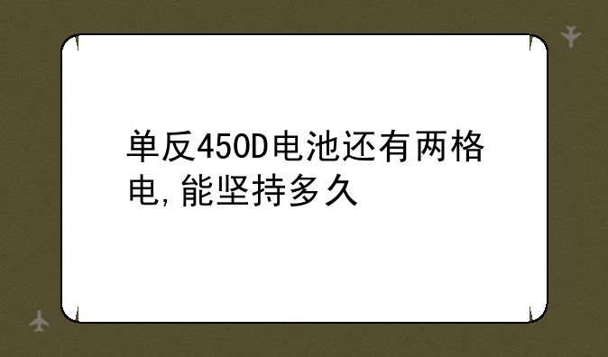 单反450D电池还有两格电,能坚持多久