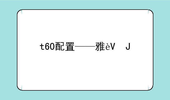 t60配置——雅迪T60配置