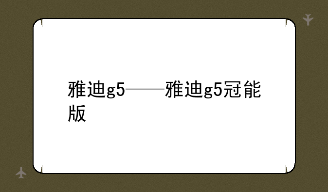 雅迪g5——雅迪g5冠能版