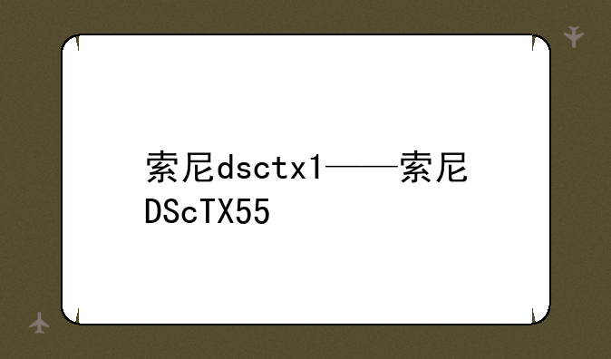 索尼dsctx1——索尼DScTX55