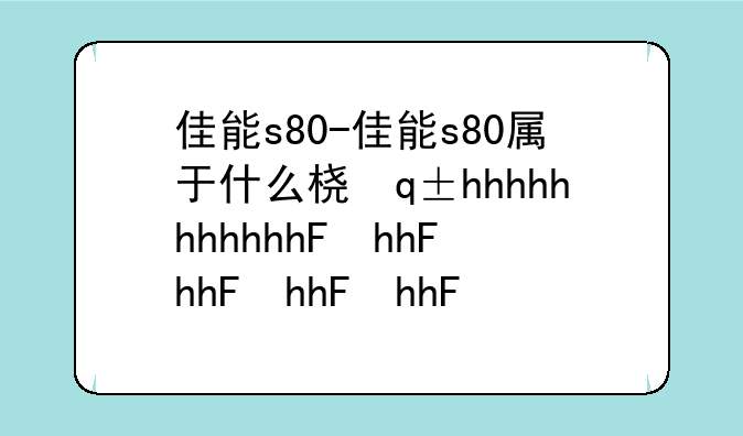 佳能s80-佳能s80属于什么档次