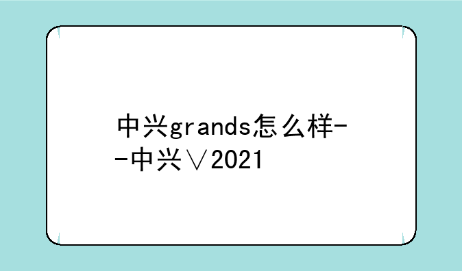 中兴grands怎么样--中兴∨2021