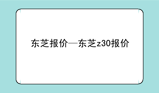 东芝报价—东芝z30报价