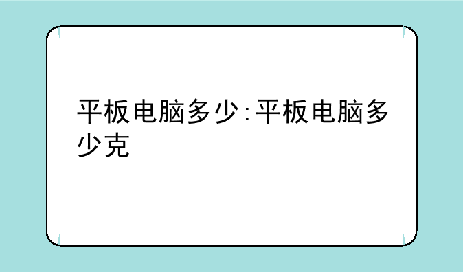 平板电脑多少:平板电脑多少克