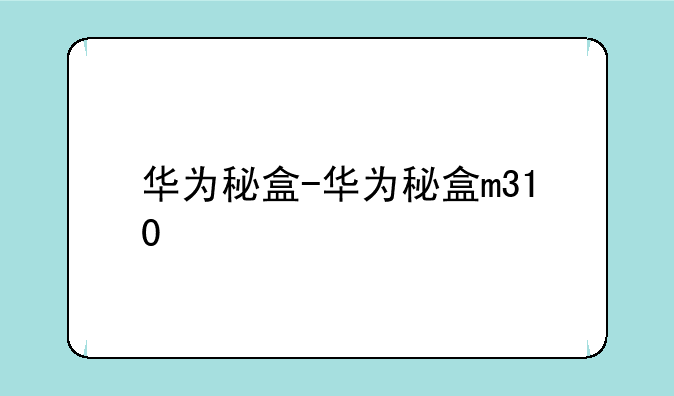 华为秘盒-华为秘盒m310